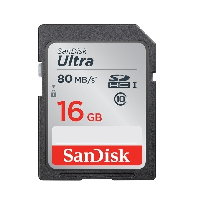 Карта памяти SanDisk Ultra SDHC UHS 16Gb 80 MB/s