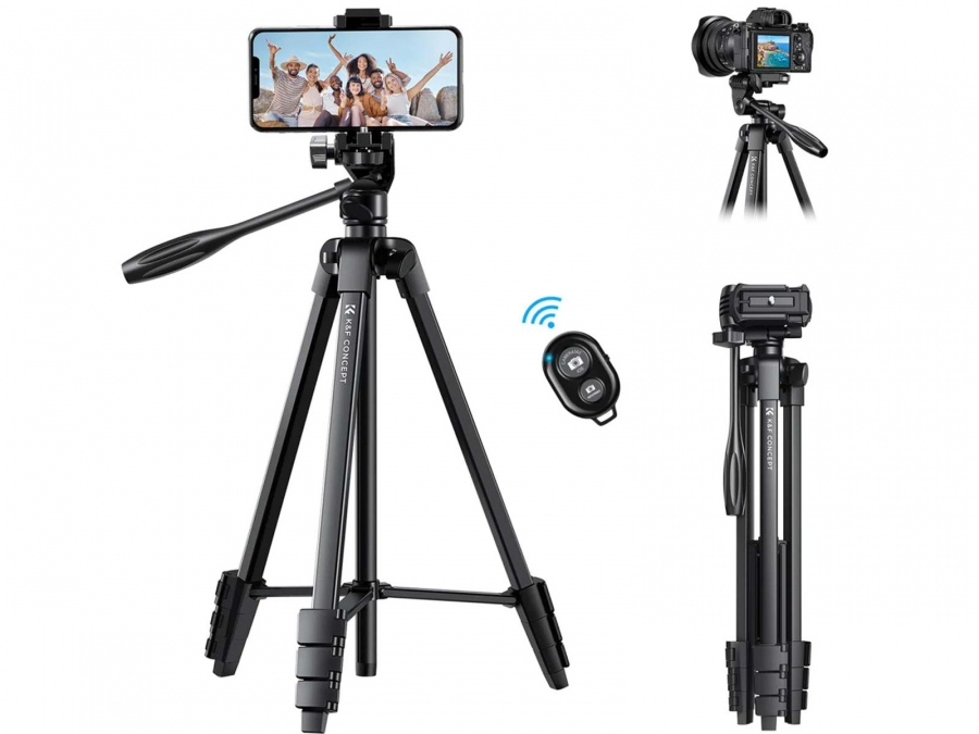 K&F Concept Travel Tripod With Bluetooth Remote