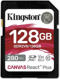 Карта памяти Kingston SDXC 128GB Canvas React Plus UHS-II V60 100/280Mb/s